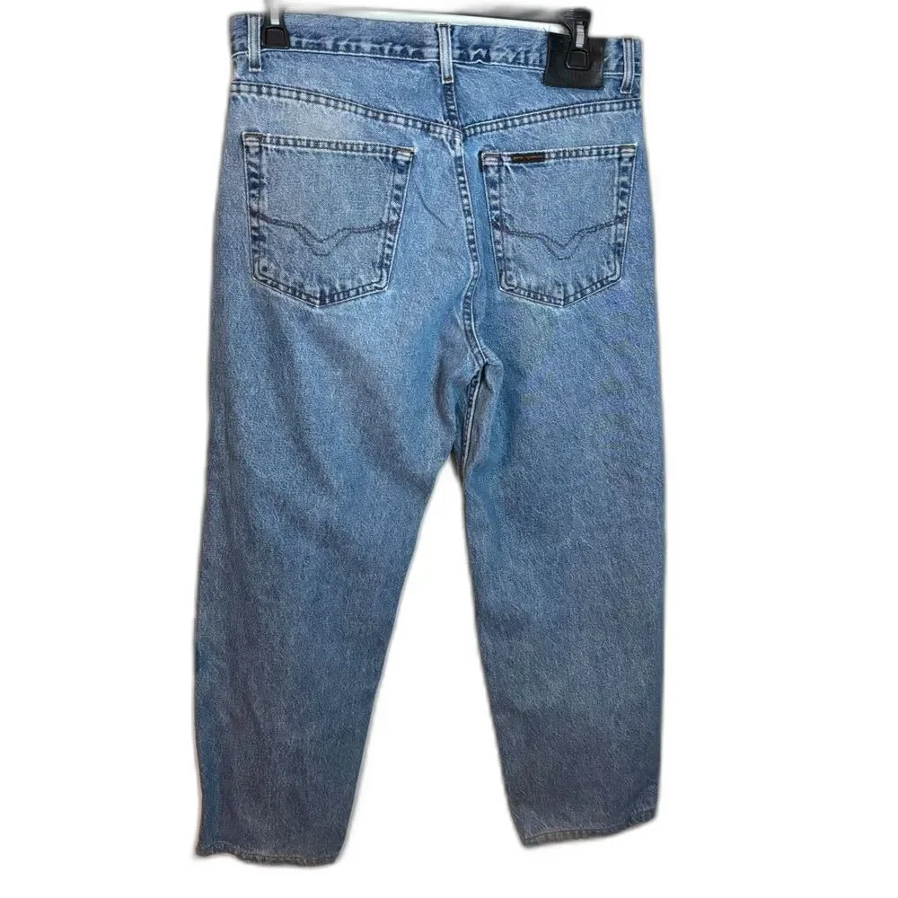 Vintage Harley-Davidson Distressed Jeans Men 33x28 Straight Leg Y2K Biker Grunge